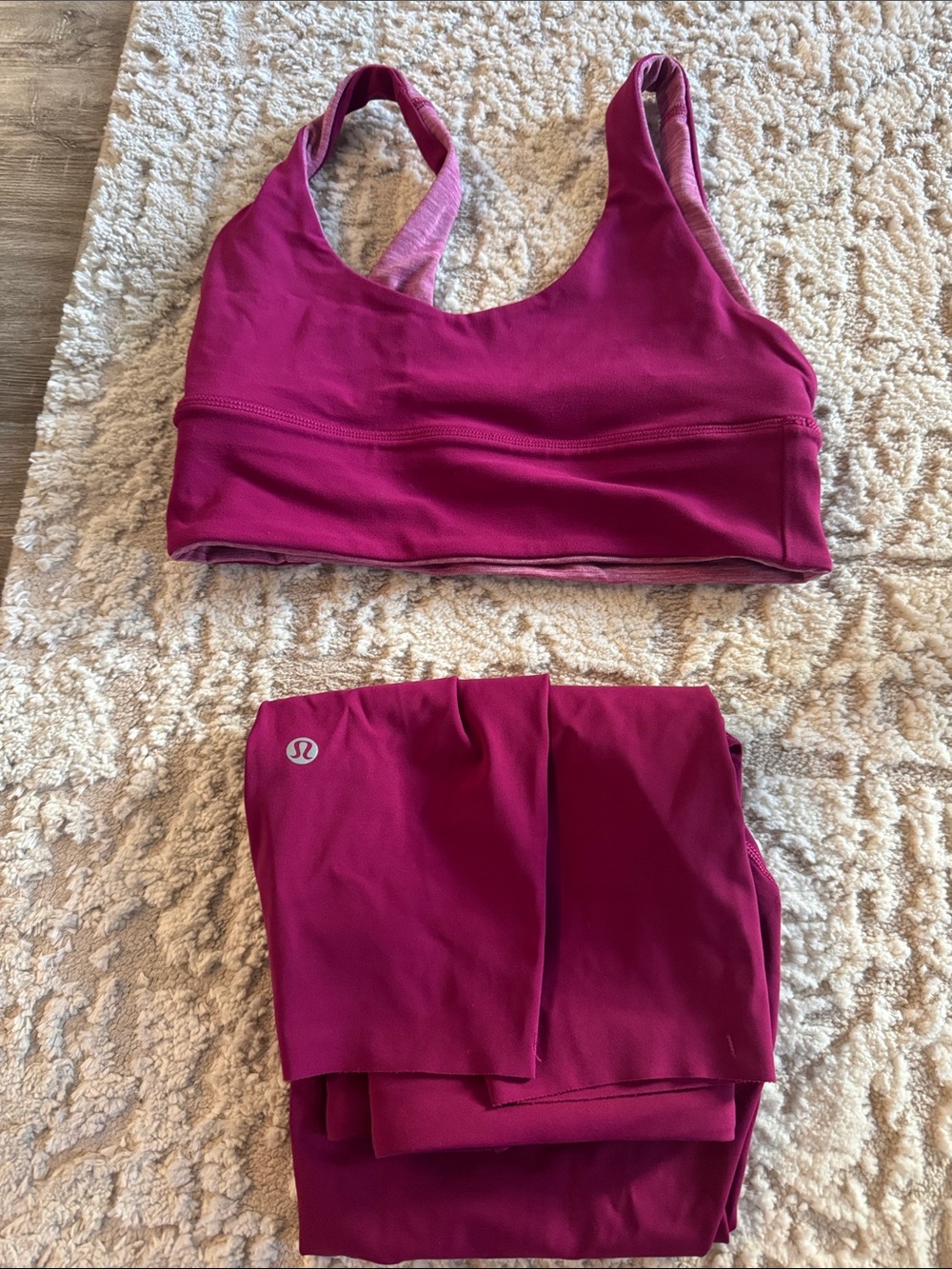 lululemon heathered magenta sports bra